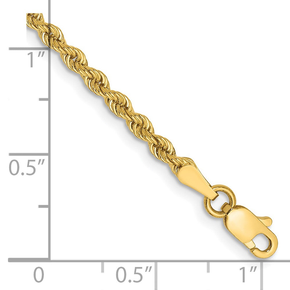 14K 2.5mm Regular Rope with Lobster Clasp Chain
