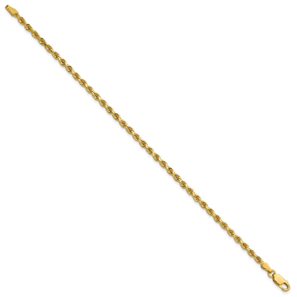 14K 2.75mm Diamond-cut Rope with Lobster Clasp Chain