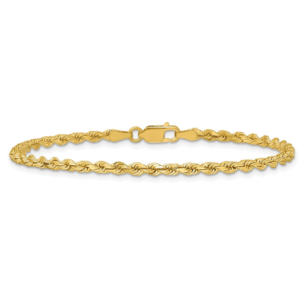 14K 2.75mm Diamond-cut Rope with Lobster Clasp Chain