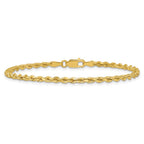 14K 2.75mm Diamond-cut Rope with Lobster Clasp Chain
