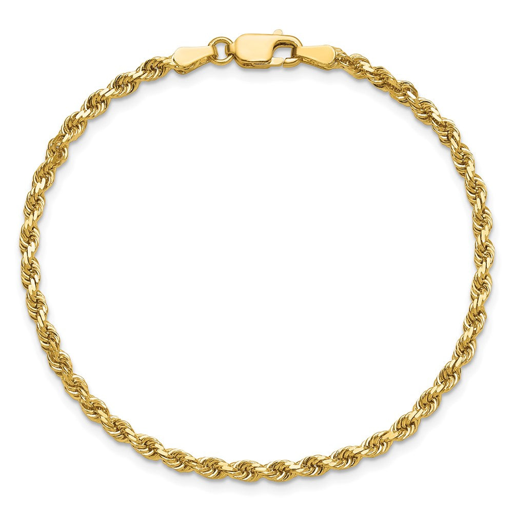 14K 2.75mm Diamond-cut Rope with Lobster Clasp Chain