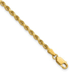 14K 2.75mm Diamond-cut Rope with Lobster Clasp Chain
