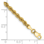 14K 3mm Regular Rope with Lobster Clasp Chain
