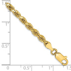 14K 3.5mm Diamond-cut Rope with Lobster Clasp Chain