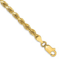 14K 3.5mm Diamond-cut Rope with Lobster Clasp Chain
