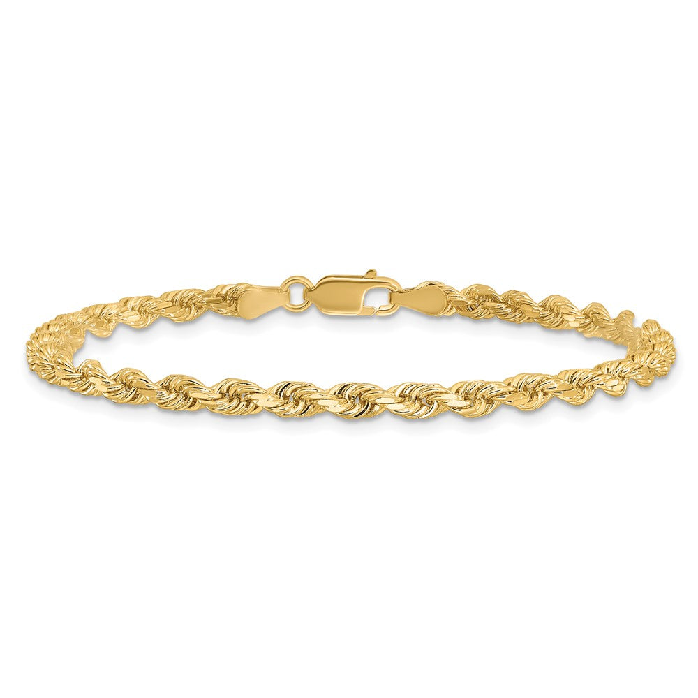 14K 3.5mm Diamond-cut Rope with Lobster Clasp Chain