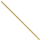 14K 4mm Diamond-cut Rope with Lobster Clasp Chain