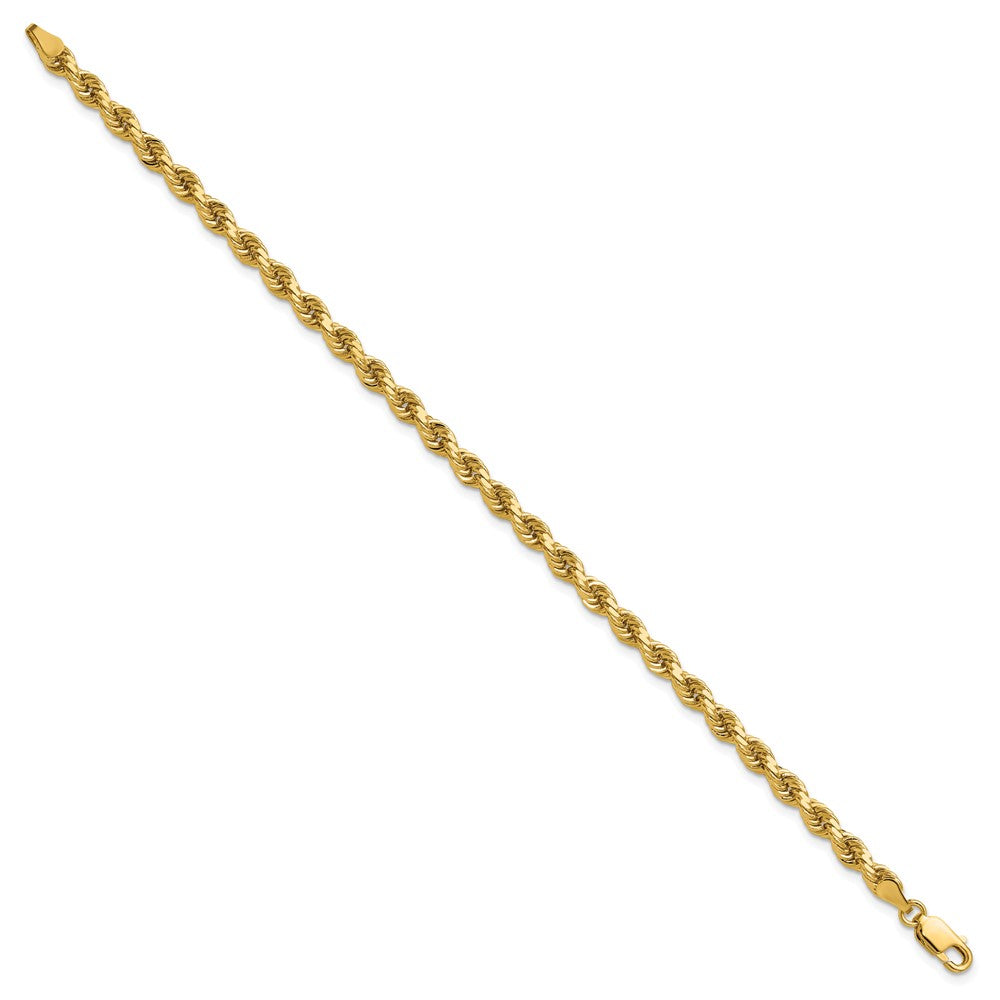 14K 4mm Diamond-cut Rope with Lobster Clasp Chain