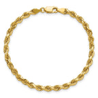 14K 4mm Diamond-cut Rope with Lobster Clasp Chain