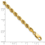 14K 4mm Diamond-cut Rope with Lobster Clasp Chain