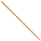 14K 4.5mm Diamond-cut Rope with Lobster Clasp Chain
