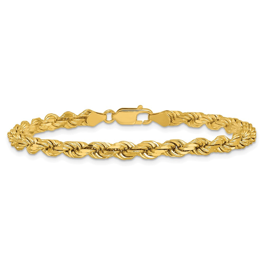 14K 4.5mm Diamond-cut Rope with Lobster Clasp Chain