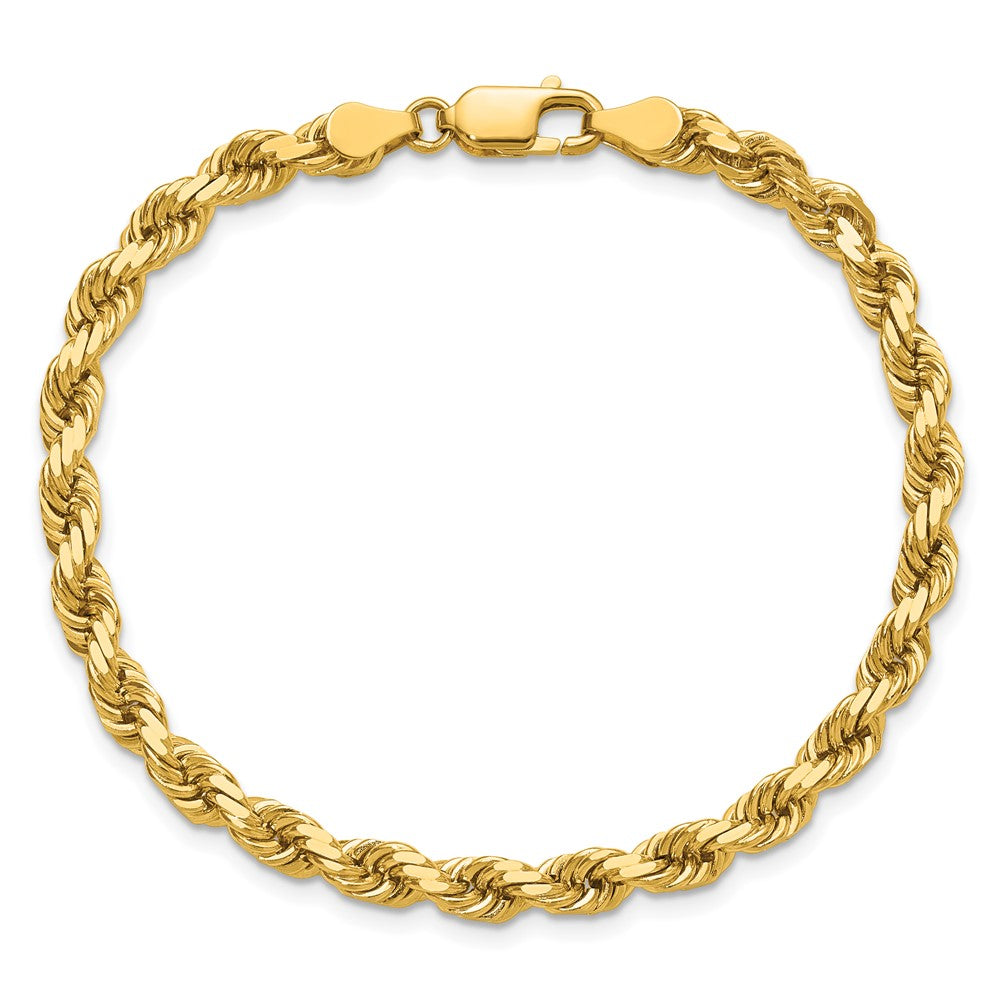 14K 4.5mm Diamond-cut Rope with Lobster Clasp Chain