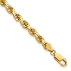 14K 4.5mm Diamond-cut Rope with Lobster Clasp Chain