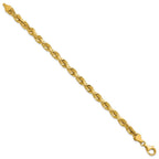 14K 5.5mm Diamond-cut Rope with Fancy Lobster Clasp Chain