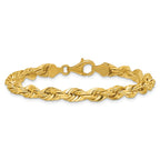 14K 5.5mm Diamond-cut Rope with Fancy Lobster Clasp Chain