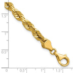 14K 5.5mm Diamond-cut Rope with Fancy Lobster Clasp Chain