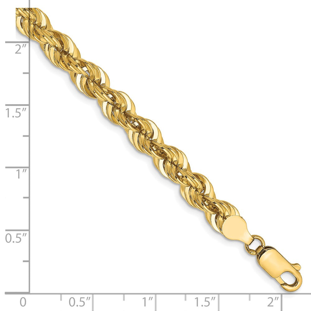 14K 6mm Regular Rope with Fancy Lobster Clasp Chain