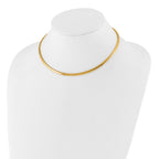 14K Polished 4mm Domed Omega Necklace