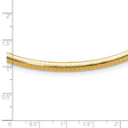 14K Polished 4mm Domed Omega Necklace