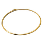 14K Polished 4mm Domed Omega Necklace