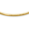 14K Polished 4mm Domed Omega Necklace