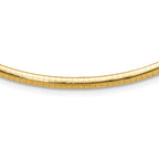 14K Polished 4mm Domed Omega Necklace