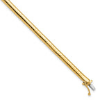 14K Polished 4mm Domed 7 inch Omega Bracelet