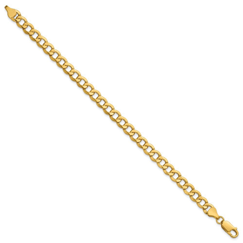 10k 6.5mm Semi-Solid Curb Link Chain
