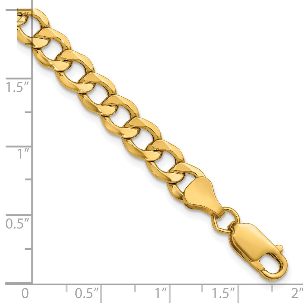 10k 6.5mm Semi-Solid Curb Link Chain
