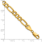 10k 6.25mm Semi-Solid Figaro Chain