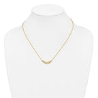 10k and 12k Tri-color Black Hills Gold Leaves Scroll Bar 14k Gold-filled Chain 19 inch Necklace