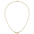 10k and 12k Tri-color Black Hills Gold Leaves Scroll Bar 14k Gold-filled Chain 19 inch Necklace