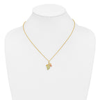 10k and 12k Tri-color Black Hills Gold Grapes and Leaves 14k Gold-filled Chain 18 inch Necklace