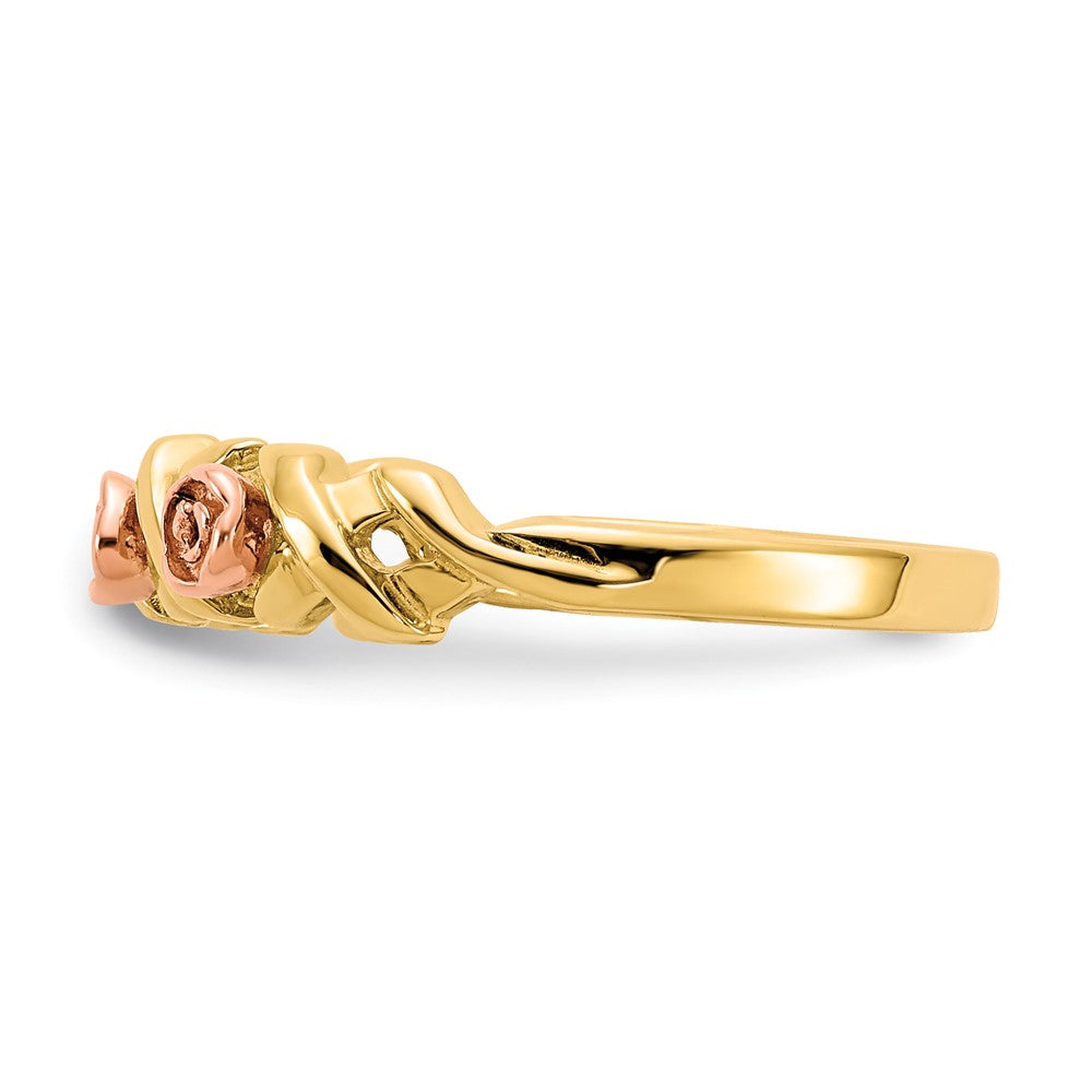 10k and 12k Two-tone Black Hills Gold -X- and Rose Ring