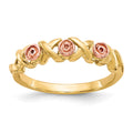 10k and 12k Two-tone Black Hills Gold -X- and Rose Ring