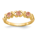 10k and 12k Two-tone Black Hills Gold -X- and Rose Ring