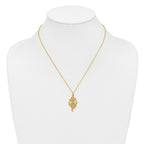 10k and 12k Tri-color Black Hills Gold Grapes and Leaves 14k Gold-filled Chain 18 inch Necklace
