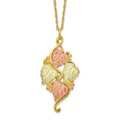 10k and 12k Tri-color Black Hills Gold Grapes and Leaves 14k Gold-filled Chain 18 inch Necklace