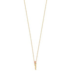 10k and 12k Tri-color Black Hills Gold 1/20 carat Diamond Long-stemmed Rose 14k Gold-filled Chain 18 inch Necklace