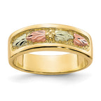 10k and 12k Tri-color Black Hills Gold Leaves Ladies Band