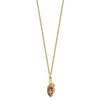 10k and 12k Tri-color Black Hills Gold Marquise Mystic Fire Topaz 14k Gold-filled Chain 18 inch Necklace