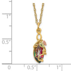 10k and 12k Tri-color Black Hills Gold Marquise Mystic Fire Topaz 14k Gold-filled Chain 18 inch Necklace