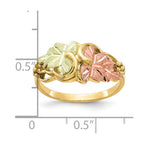 10k and 12k Tri-color Black Hills Gold Grapes and Leaves Ring