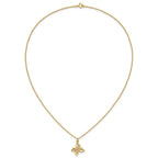 10k and 12k Tri-color Black Hills Gold Butterfly 14k Gold-filled Chain 18 inch Necklace