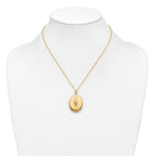 10k and 12k Tri-color Black Hills Gold 32mm Rose Oval Locket 14k Gold-filled Chain 18 inch Necklace