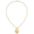 10k and 12k Tri-color Black Hills Gold 32mm Rose Oval Locket 14k Gold-filled Chain 18 inch Necklace