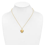 10k and 12k Tri-color Black Hills Gold 18mm I LOVE YOU with Rose Heart Locket 14k Gold-filled Chain 18 inch Necklace