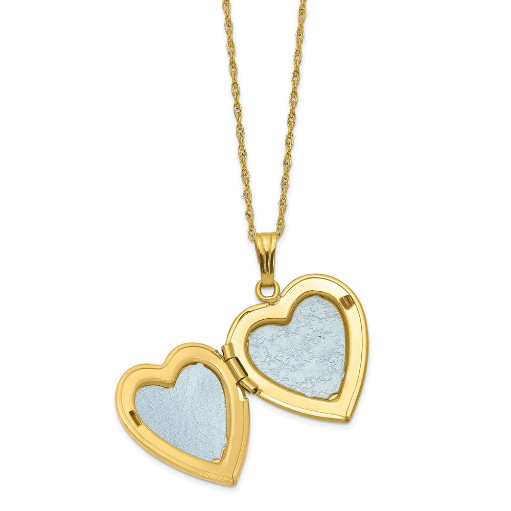 10k and 12k Tri-color Black Hills Gold 18mm I LOVE YOU with Rose Heart Locket 14k Gold-filled Chain 18 inch Necklace