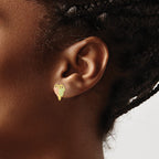 10k and 12k Tri-color Black Hills Gold Grapes and Leaves Post Earrings